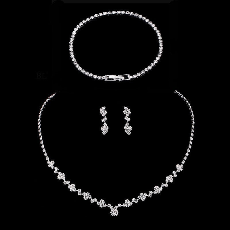 Women's Simple Diamond Bride Bridesmaid For Earrings