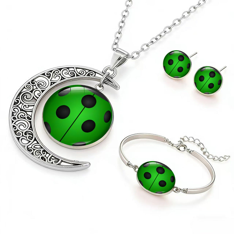 Time Stone Moon Peripheral Personalized Ear Three-piece Bracelets