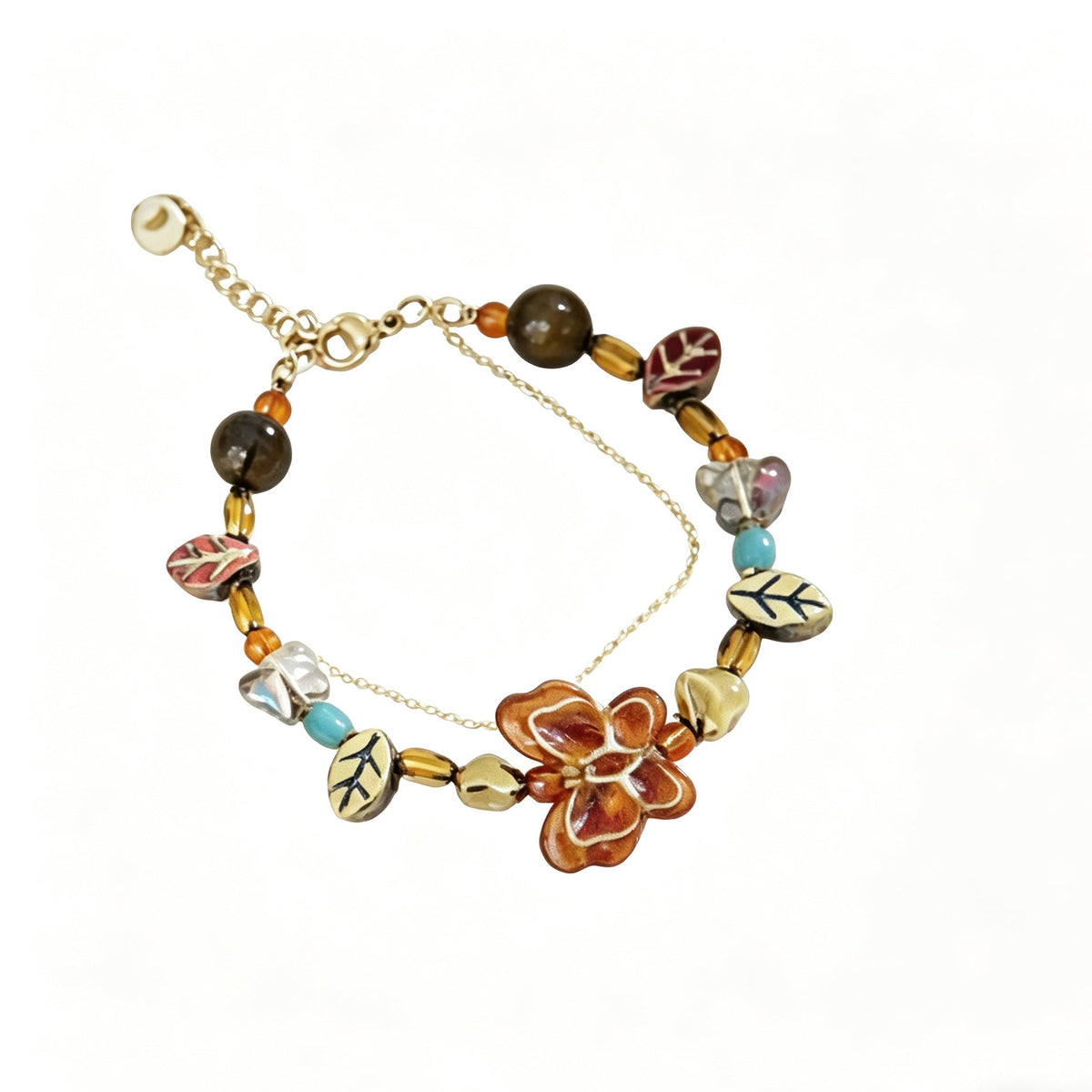 Women's Light Luxury Design Elegant Butterfly Beaded Exotic Ethnic Style Bracelet