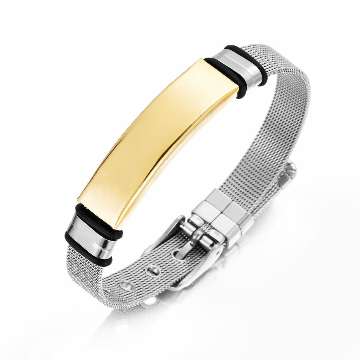 Fashion Simple Leather Cord Personalized Stainless Steel Ties Bracelet
