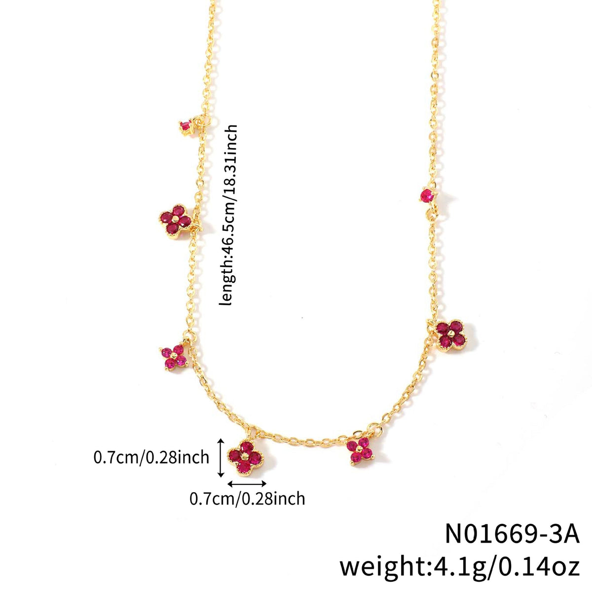 Flower-shaped Clavicle Chain Fashion Inlaid Zirconium Design Birthday Pendant