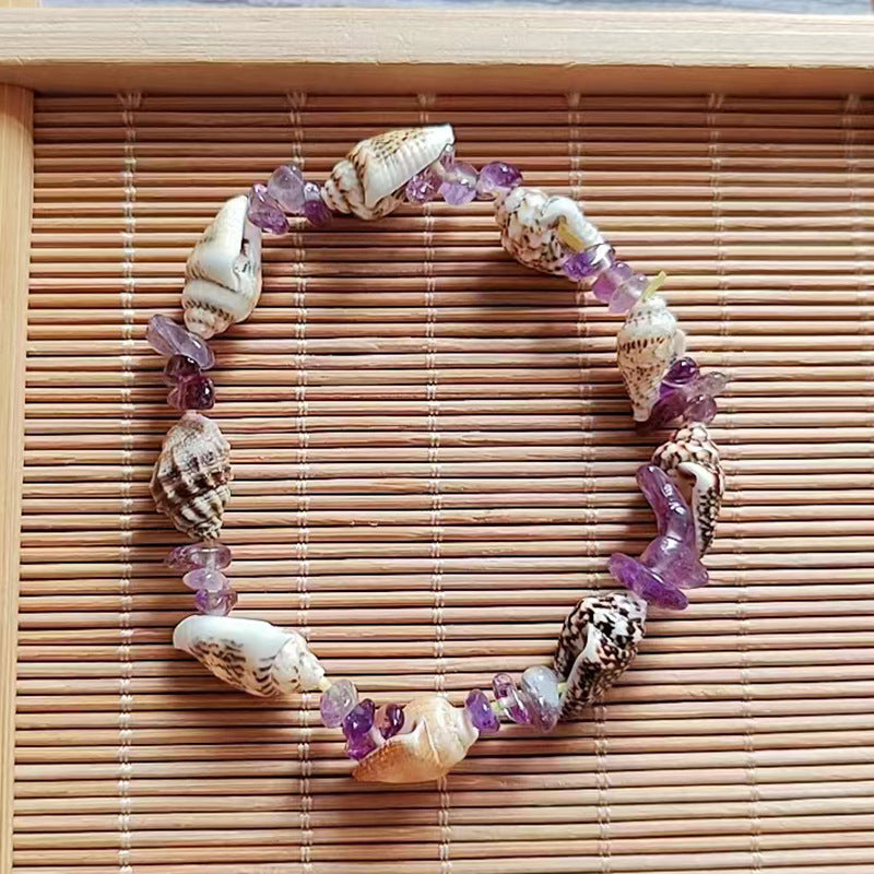 Ocean Style Natural Gravel Shell Conch Small Bracelet