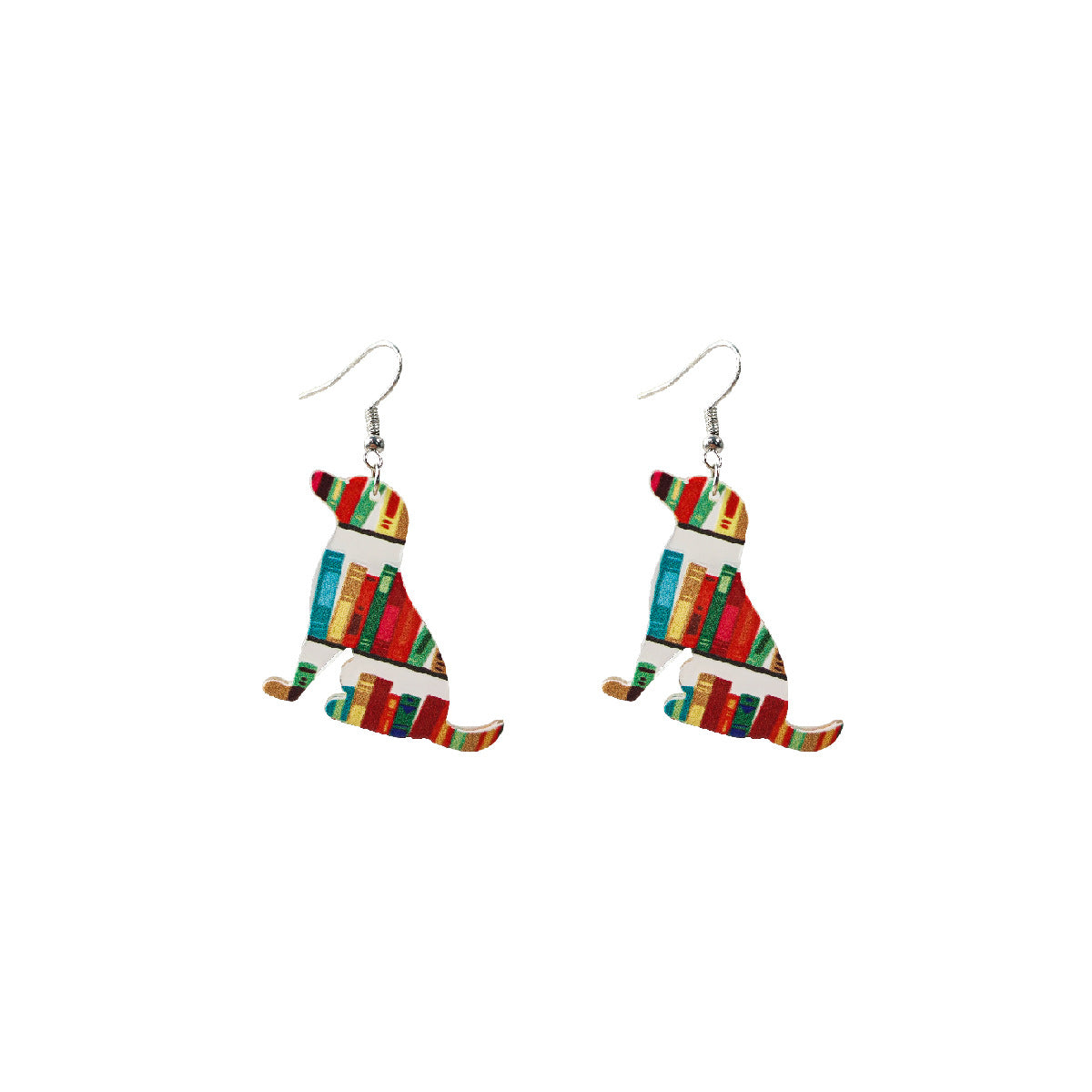 Personalized Color Puppy Book Creative Design Sense Ear Earrings