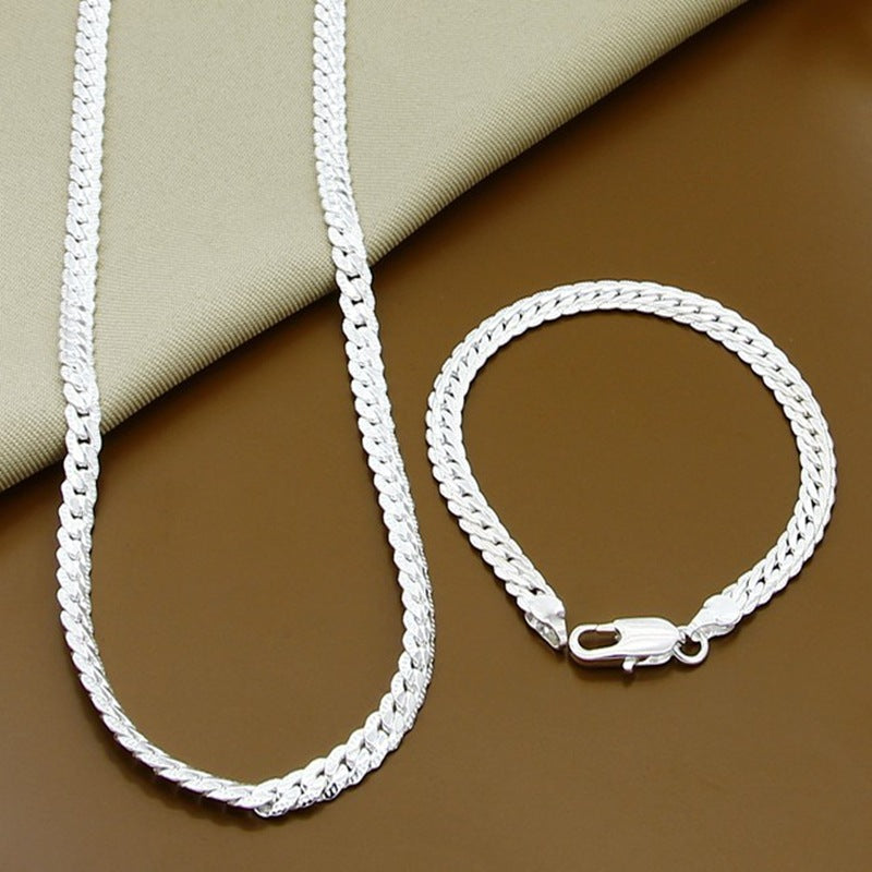 Inch Full Side Sier Plated Gold Necklaces