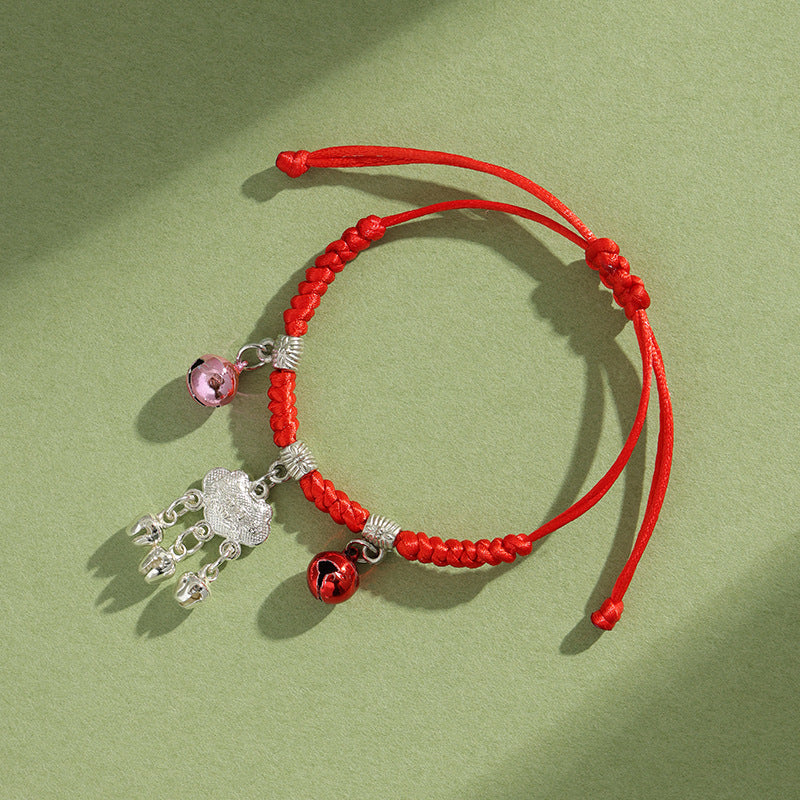 Dragon Boat Festival Hand-woven Fu Lock Red Rope Bracelets