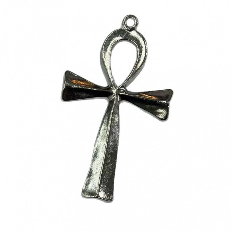 Men's Bow Glossy Ancient Egyptian Cross Zinc Pendant
