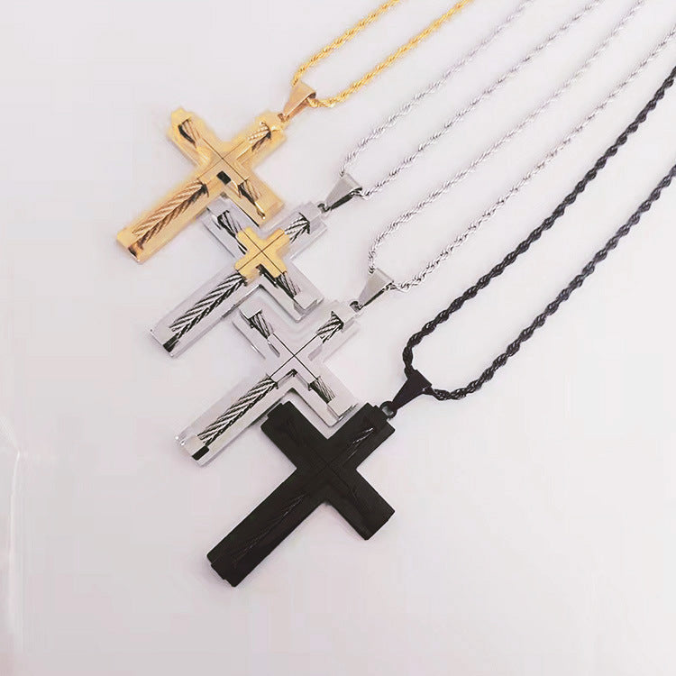 Men's Vintage Stylish Good Texture Steel Wire Necklaces