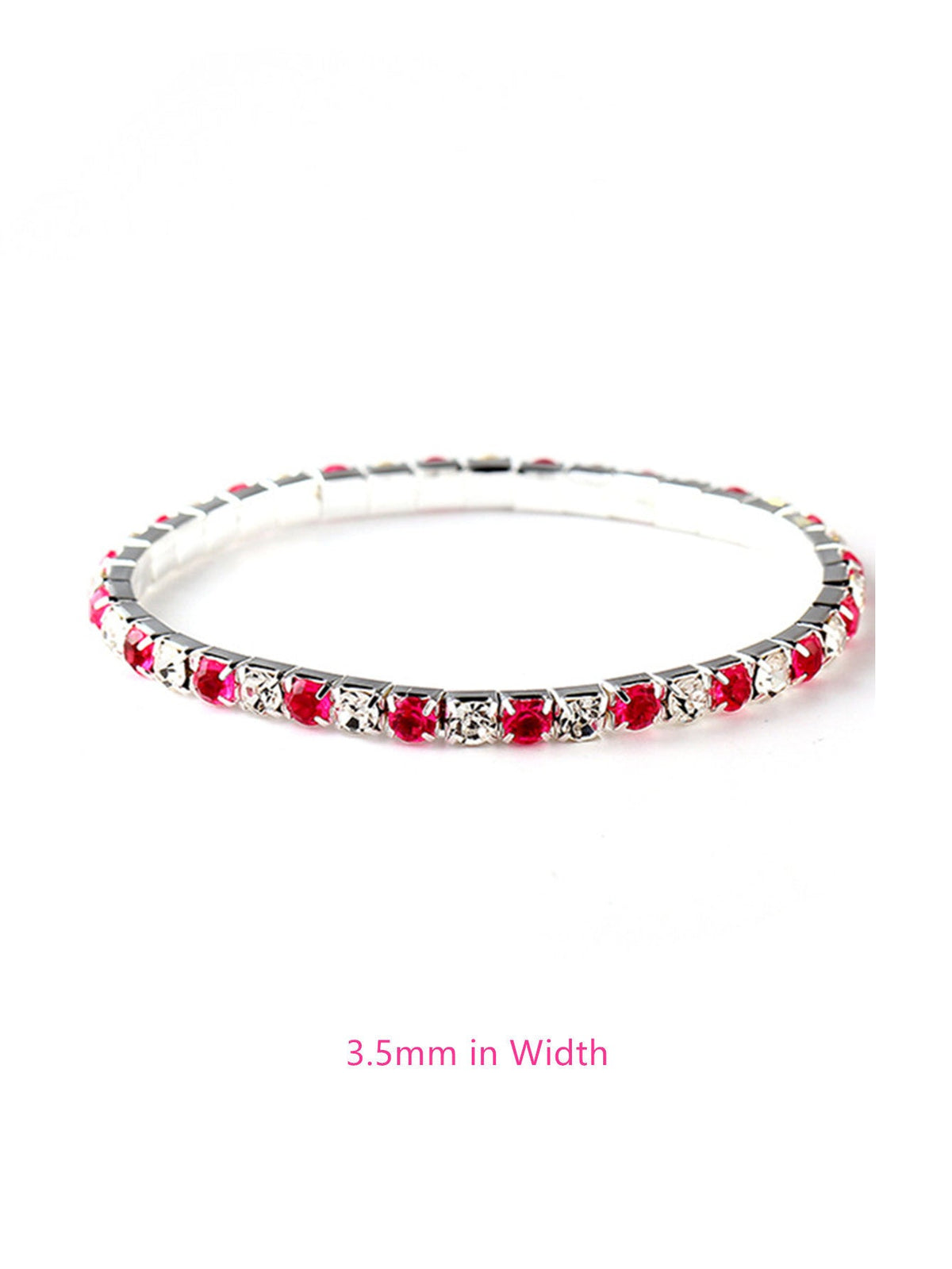 Rhinestone Stretch Bridal Korean Single Row Bracelet