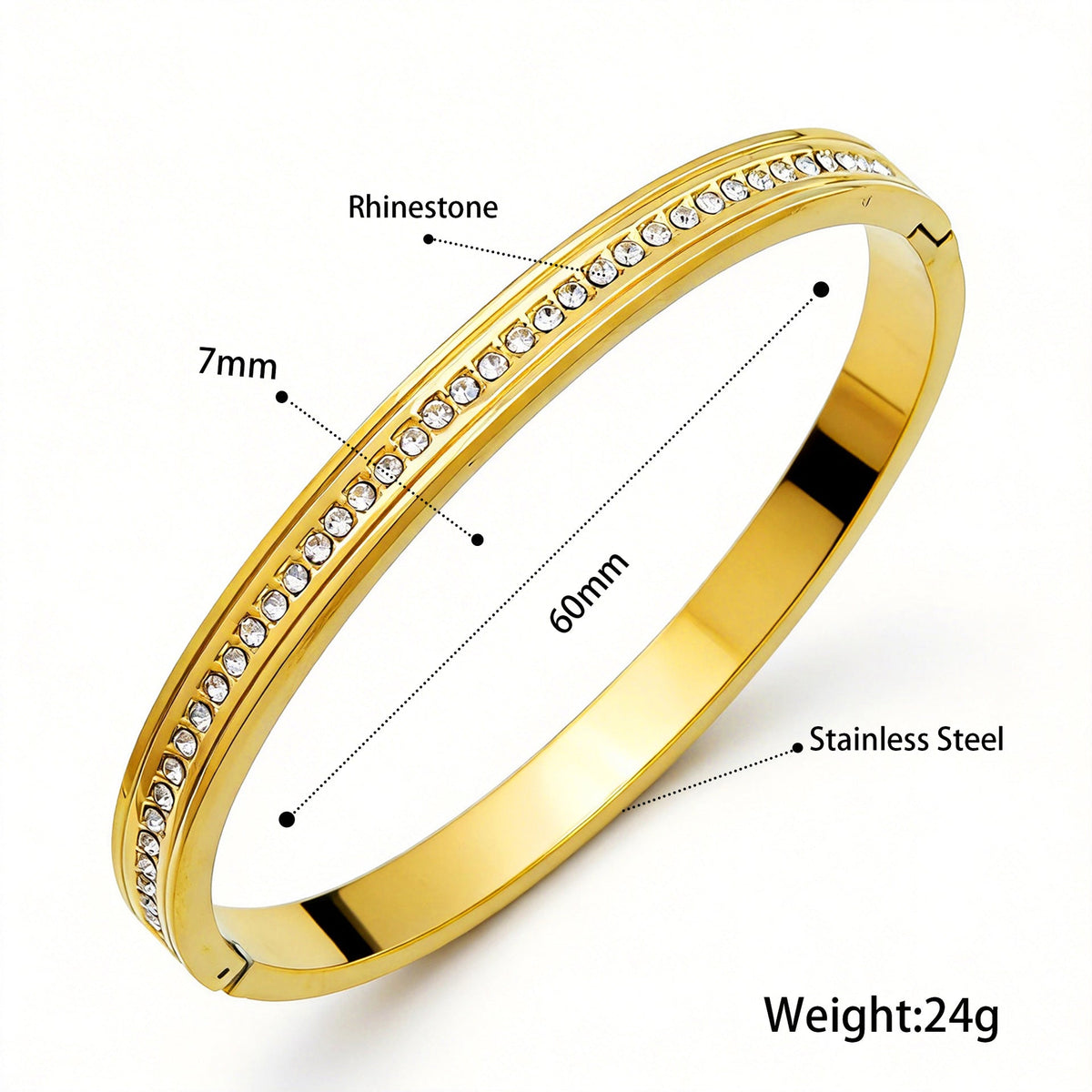 Open Stainless Steel Hydraulic Light Luxury High-grade Exaggerated Design Sense Bracelets