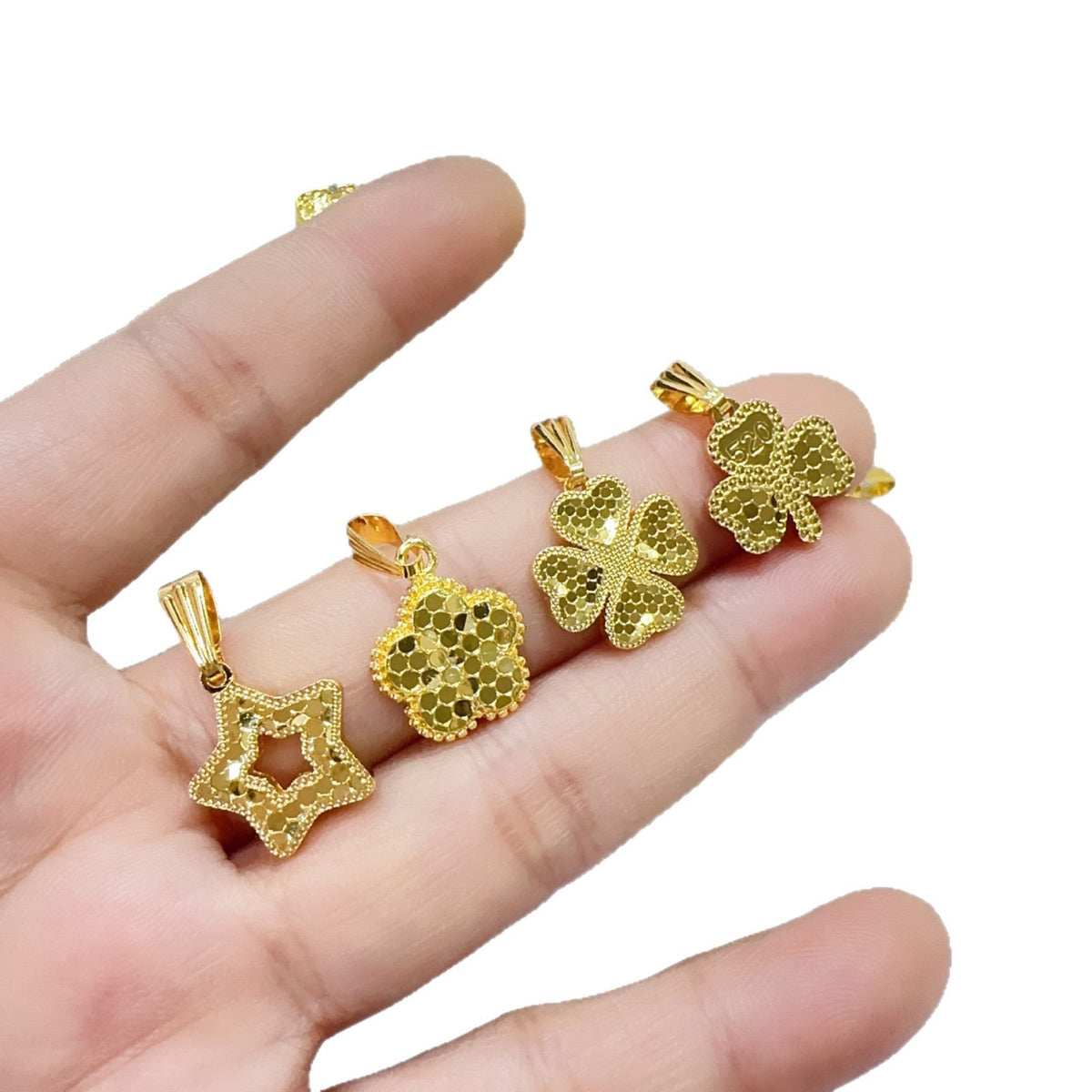 Store Flash Mush Ice Four-leaf Clover Female Vietnam Placer Craft Pendant