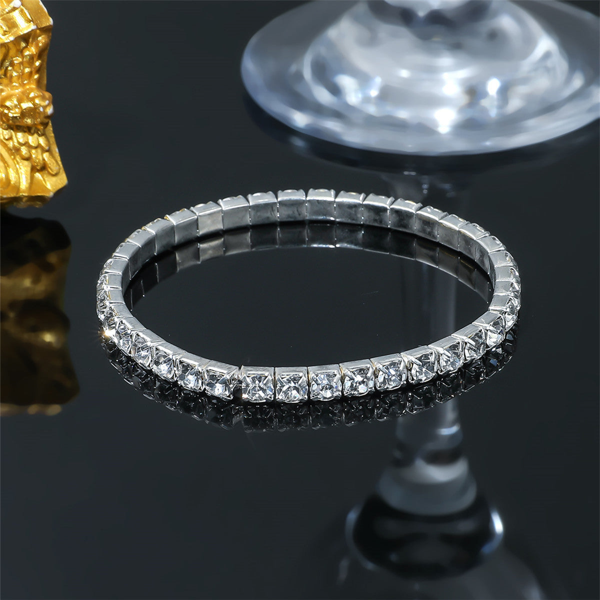 Women's Full Diamond Elastic String Fashion Delicate Rhinestone Bracelets