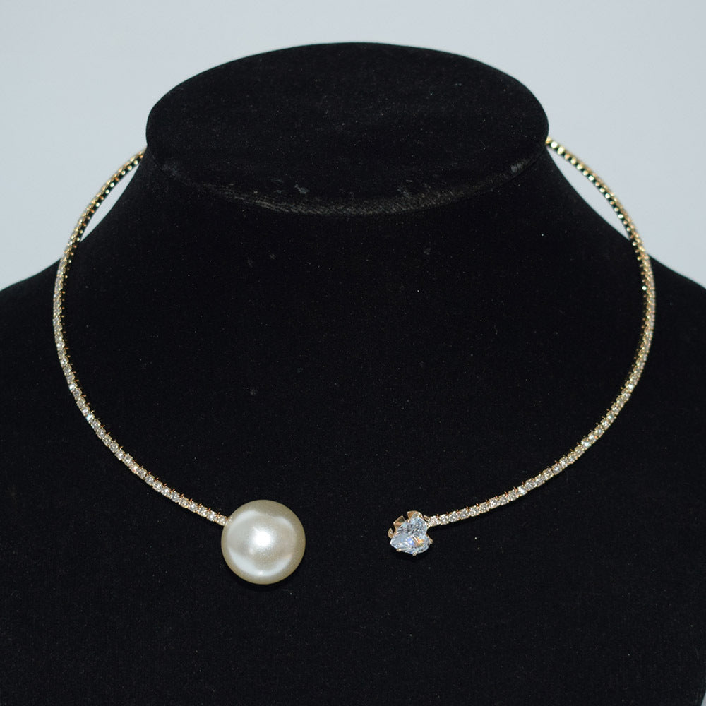 Popular Beam Neck Element Full Diamond Jewelry Set
