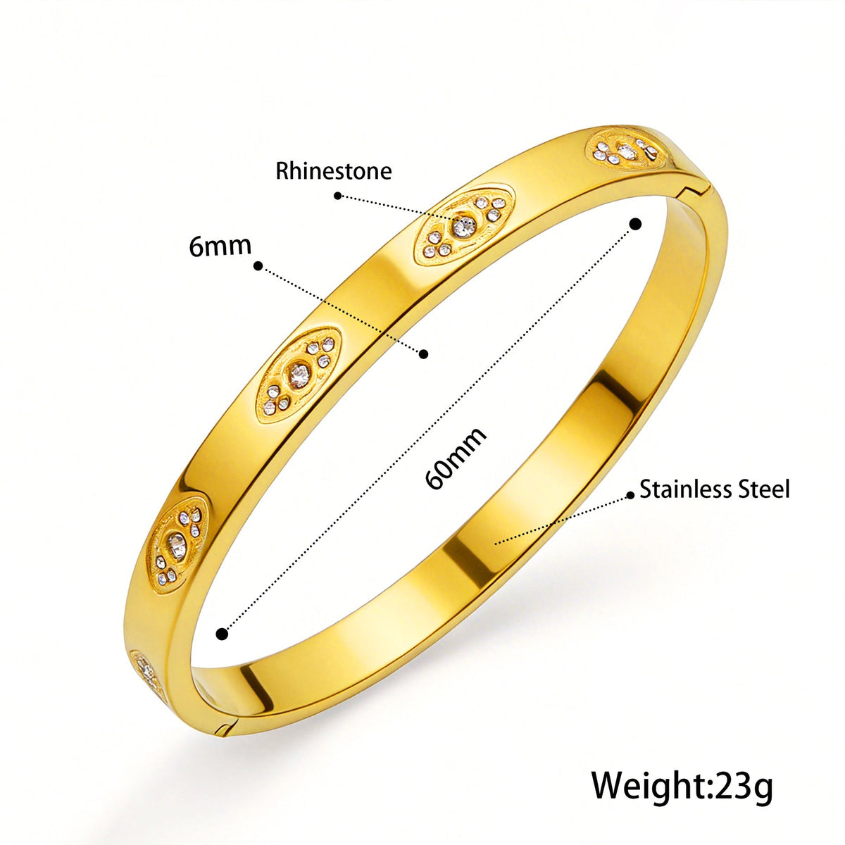 Open Stainless Steel Hydraulic Light Luxury High-grade Exaggerated Design Sense Bracelets