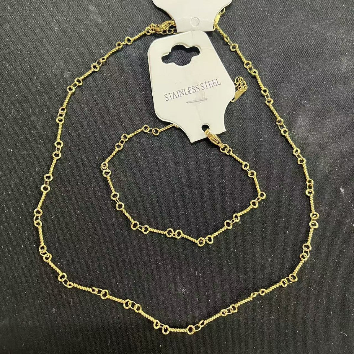 Women's Chain Simple Personality Fashionable Golden Jewelry Set