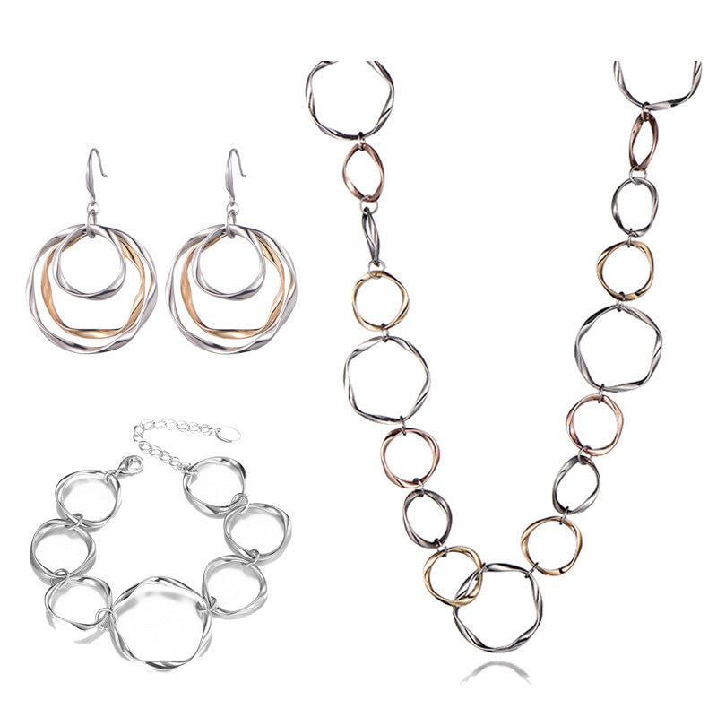 Personalized Geometric Creative Alloy Hollow Ear Jewelry Set