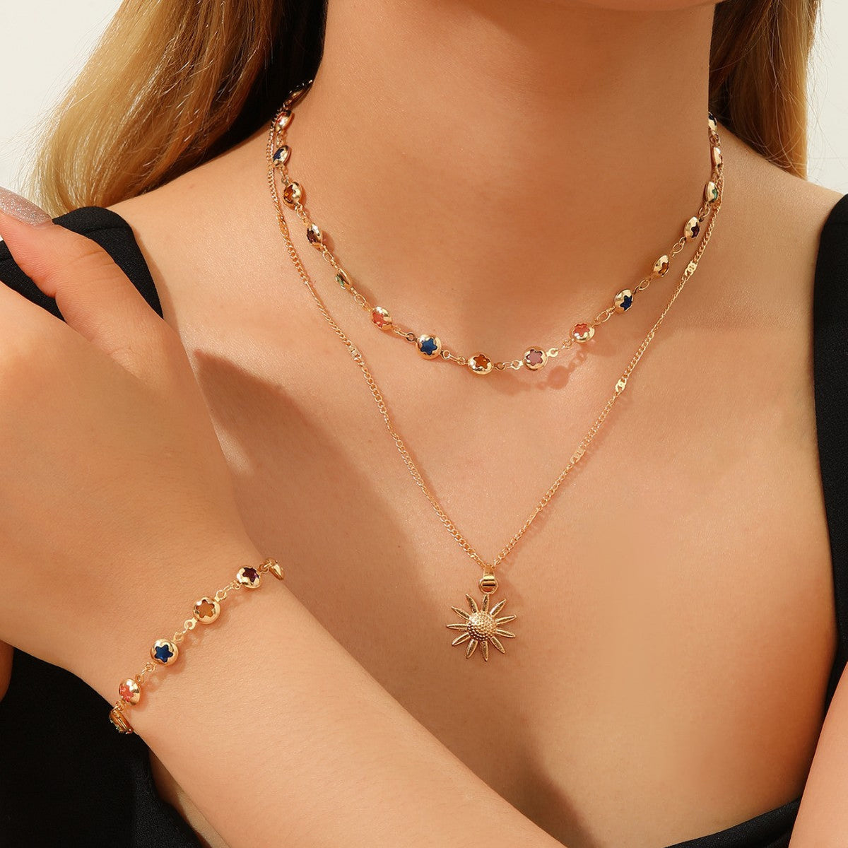 Crystal Sun Bohemian Summer Wind Beach Anklets