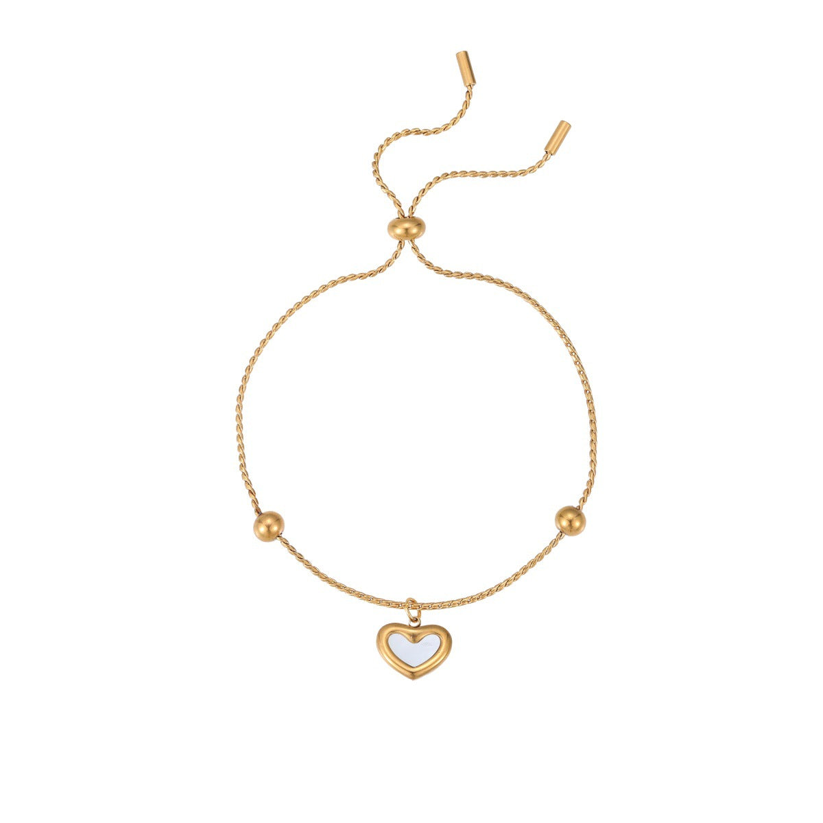 Steel Gentle White Shell Love Ear Fashion High Bracelets