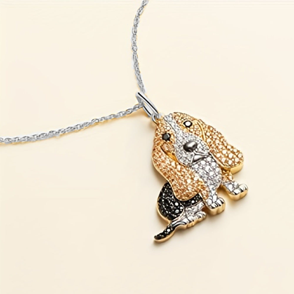 Hound Exquisite Zinc Alloy Die-cast Cartoon Necklace