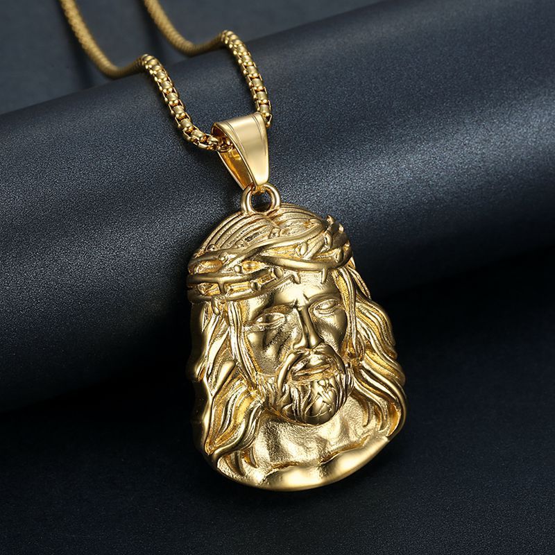 Ear Titanium Steel Vacuum Gold Plating Pendant