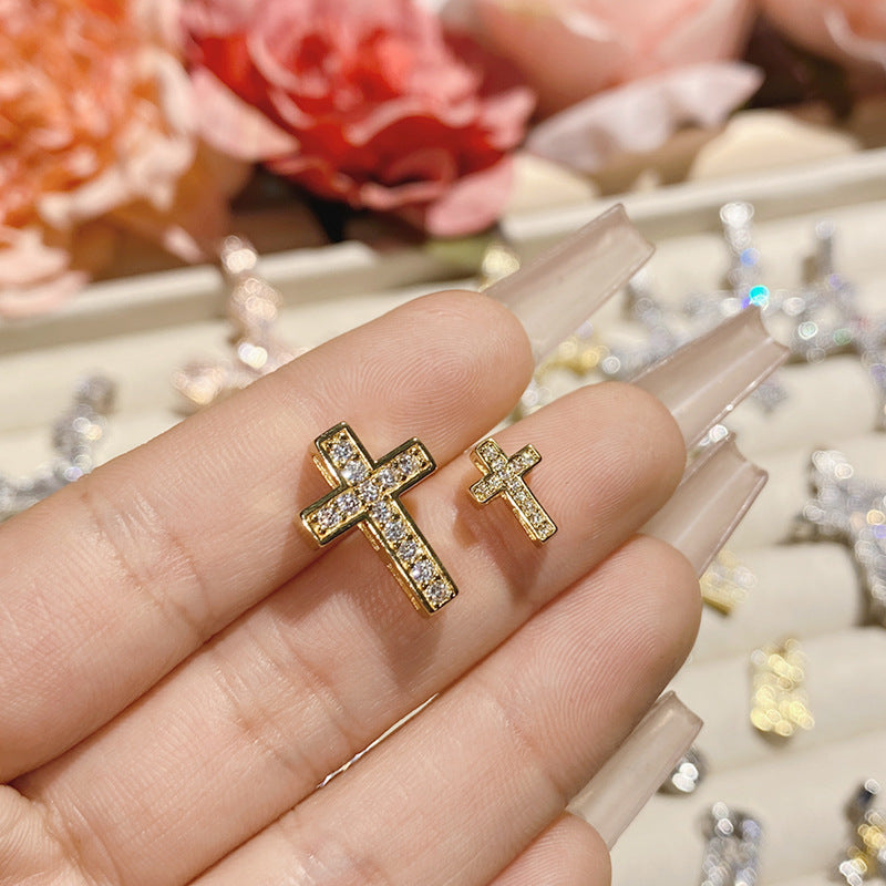 Full Diamond Cross Hip Hop Real Necklaces