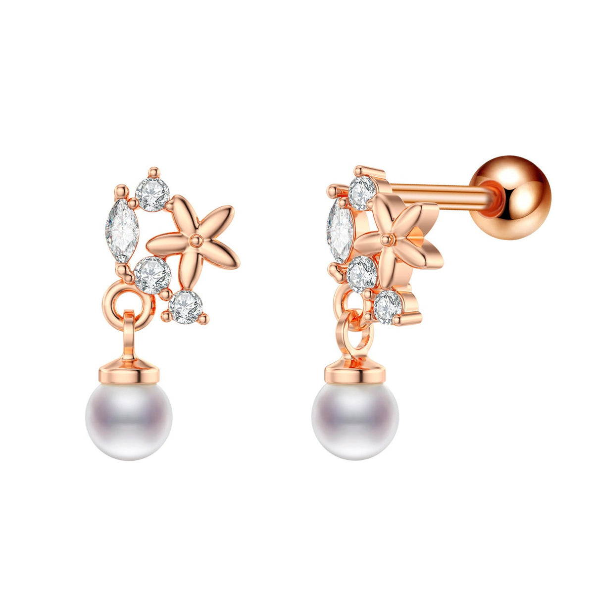 Ear Bone Female Needle Screw Twist Rings