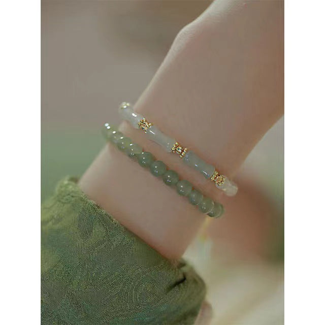 Women's Jade Bamboo Chinese Retro High-grade Pumpkin Bracelets