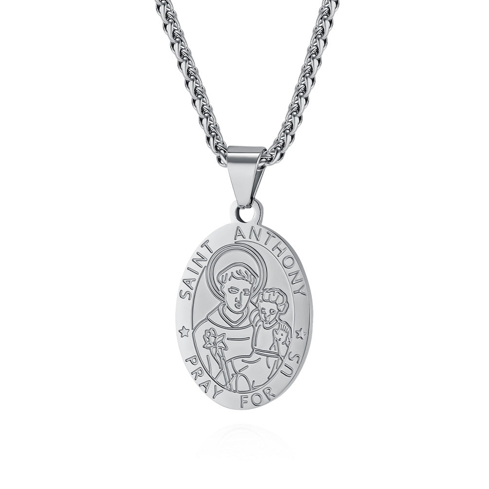Women's & Men's God's Holy Guardian Titanium Steel Design Pendant