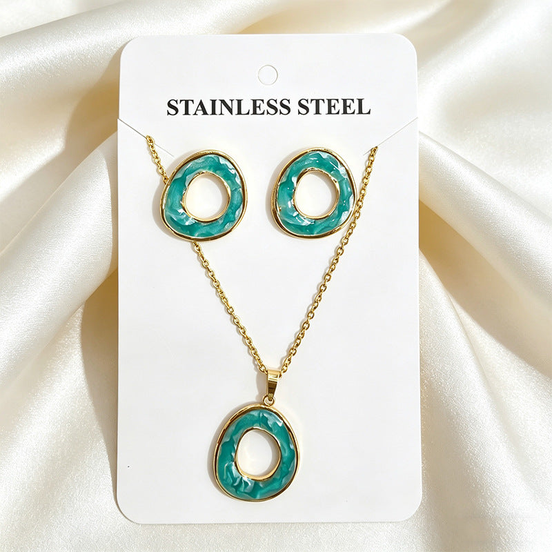 Stainless Steel Enamel Titanium Fashion Personality Necklaces