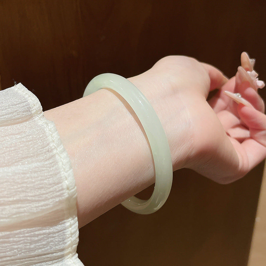 Women's Style Light Luxury Round Chalcedony Blooming Simple Exquisite Fashionable High-grade Bracelets