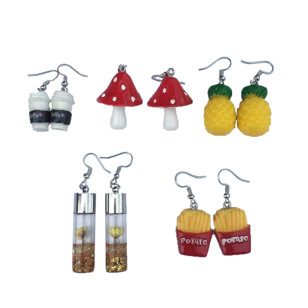 Eccentric Personality Fun Combination Cartoon Small Earrings