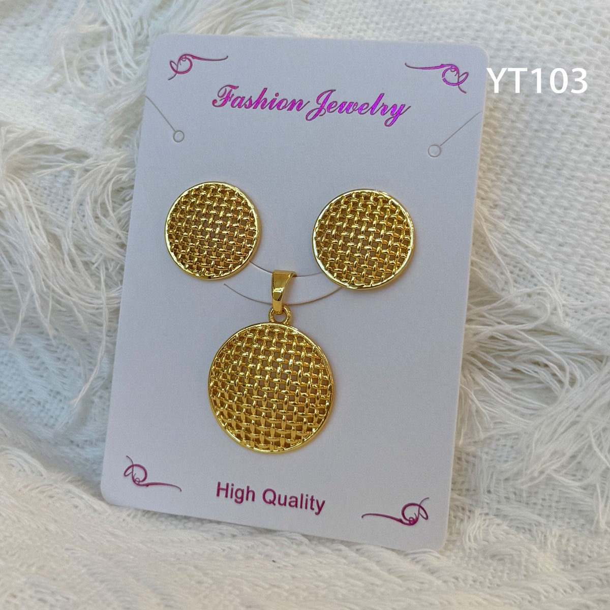 Niche Design Mild Luxury Retro Golden Versatile Jewelry Set
