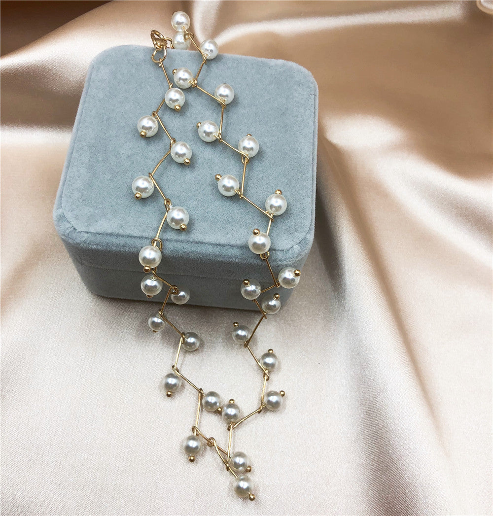 Women's Pearl Neck Band Simple Necklet Neckband Korean Necklaces