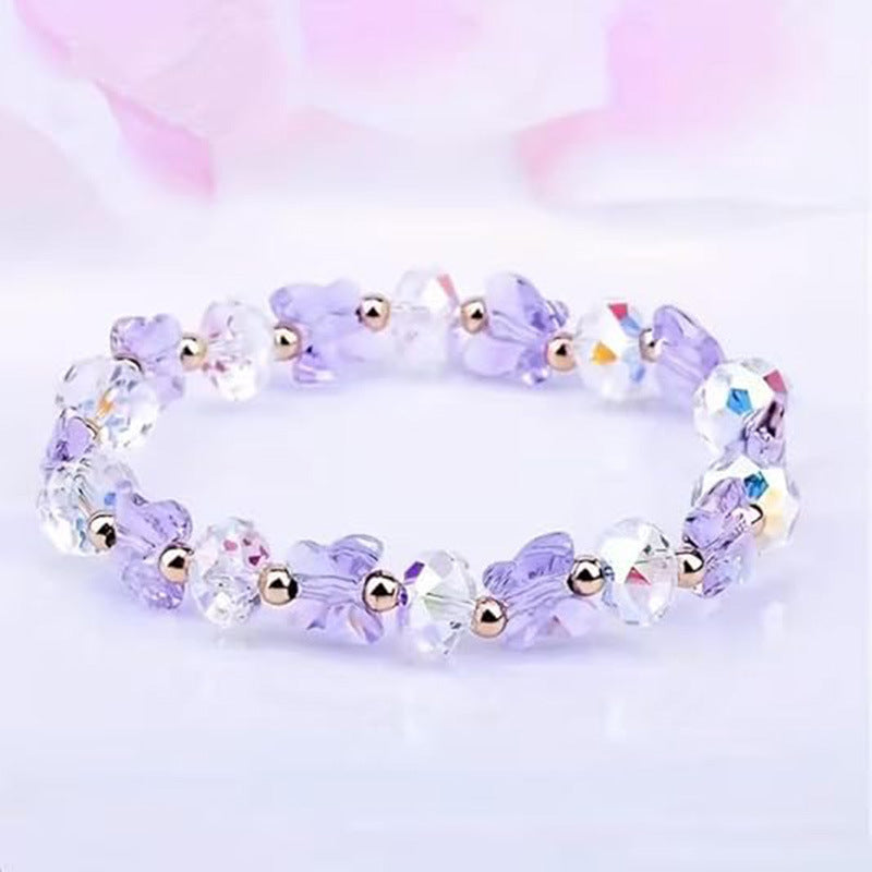 Women's Butterfly Crystal High Fashion Fresh Sweet Bracelet