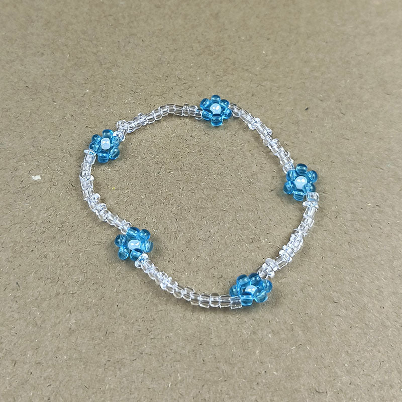 Colorful Beads Stringed Flower Female Style Temperament Little Bracelets