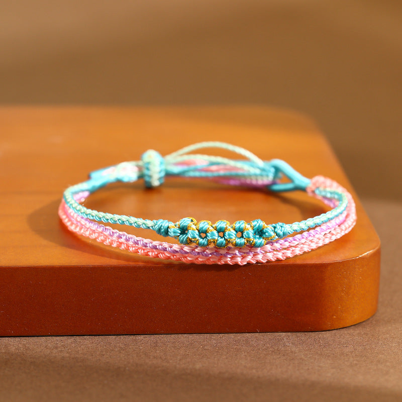 Dragon Boat Festival Colorful Rope Carrying Strap Handmade Braided Adult Bracelet