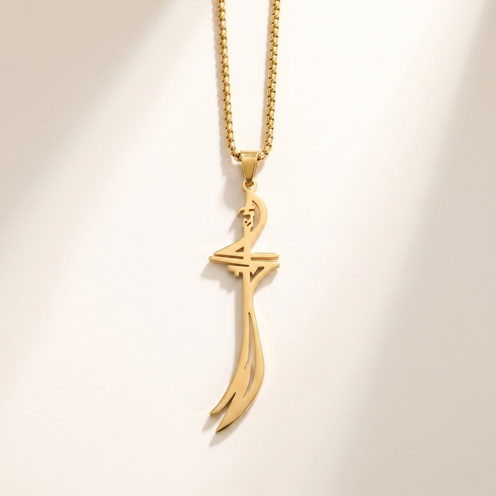 Sword Stainless Steel Personality Belief Simple Unique Pendants