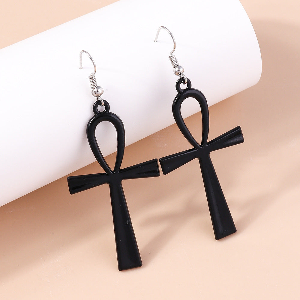 Hitches Cross Fashion Unique Punk Style Earrings