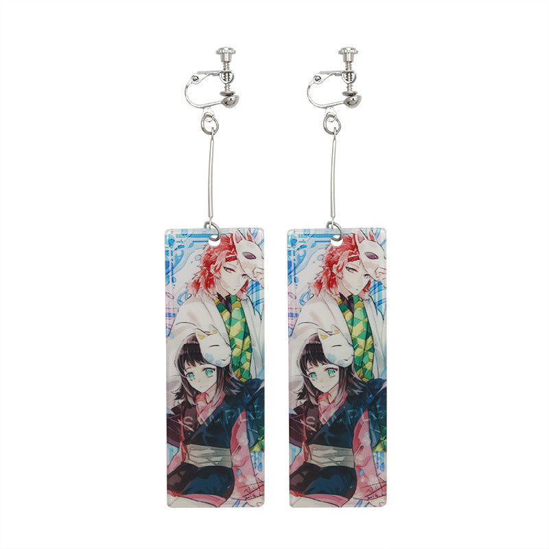 Anime Peripheral No Stove Door Ear Clip Rings