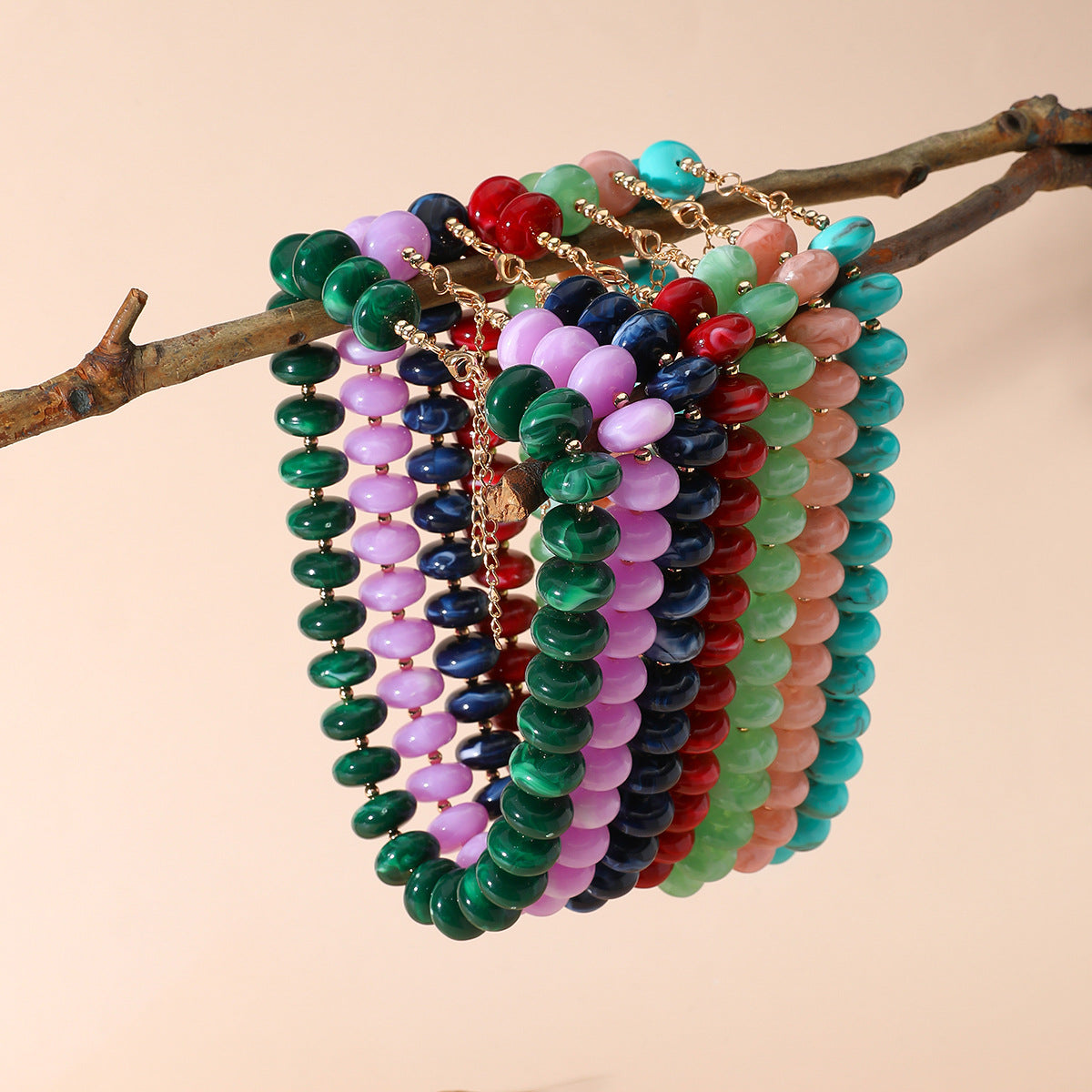 Women's Beaded Vintage Ethnic Style Niche Design Twin Necklace