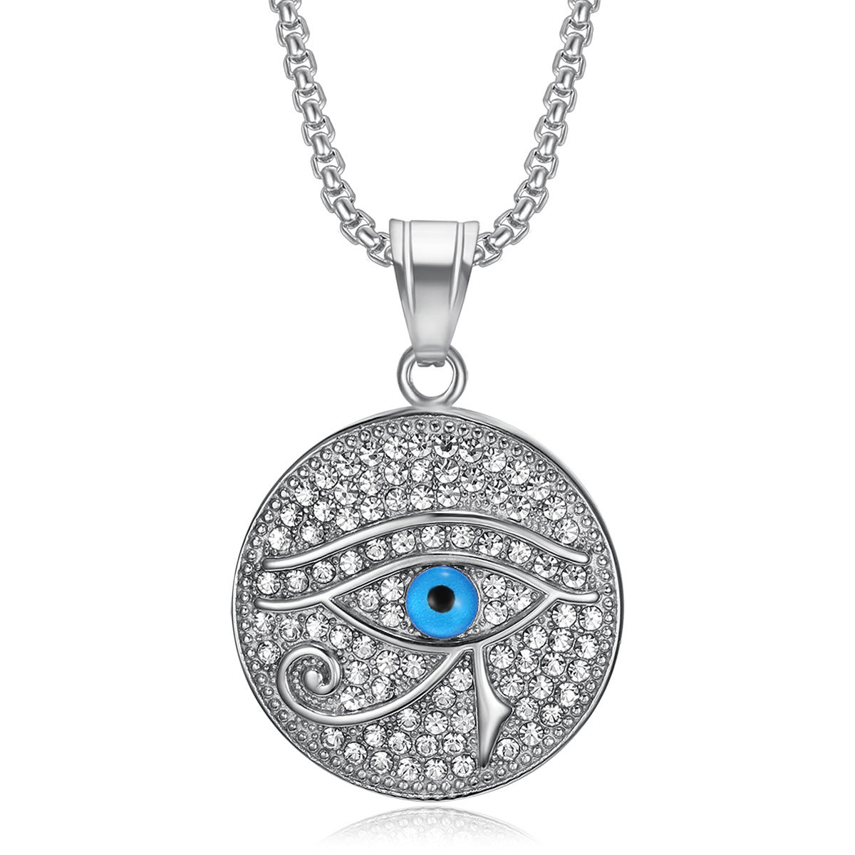 Titanium Steel Gold-plated Diamond Eye Of Pendants