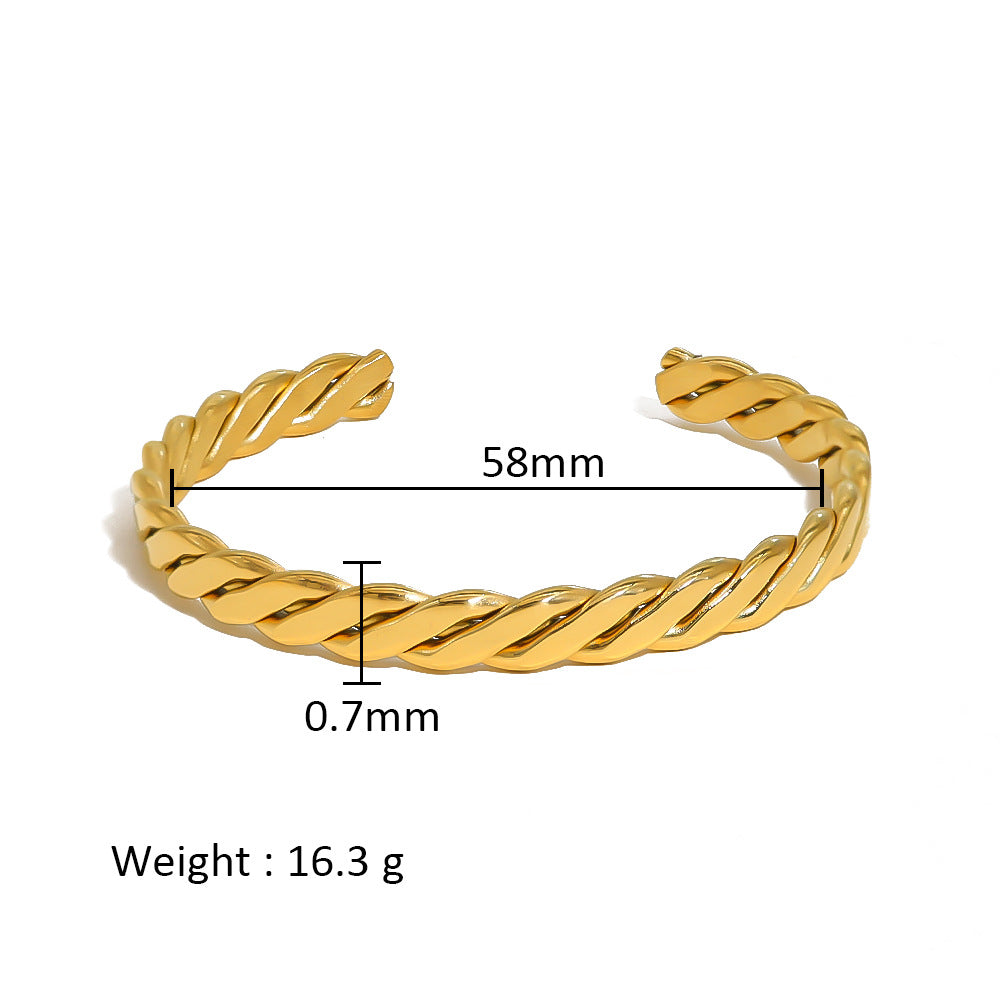 Women's Stainless Steel Electroplated Eight Awn Star Flower Geometric Bracelets