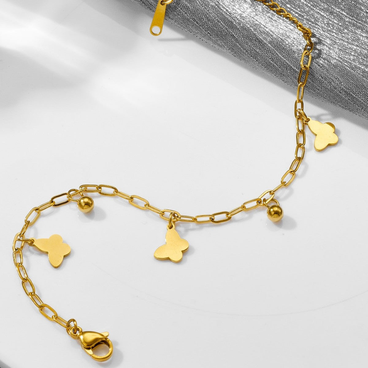 Stainless Butterfly Fairy Female Tassel Small Bracelets