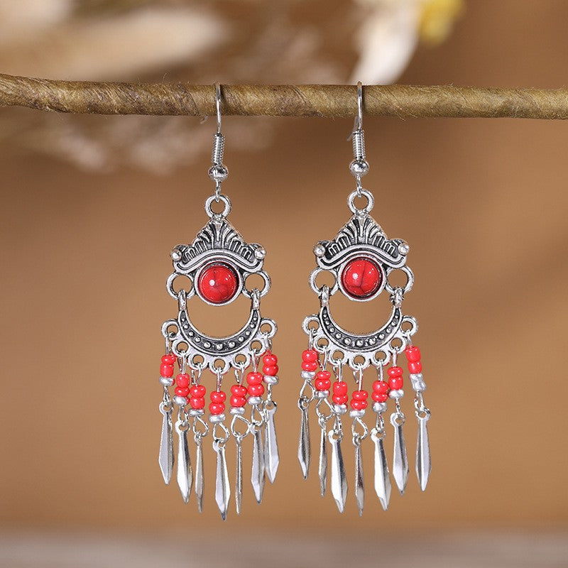 Style Vintage Fashion Bohemian Long Tassel Earrings