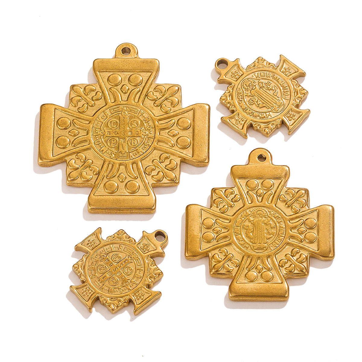 Steel Personality Design Cross Queen French Pendants