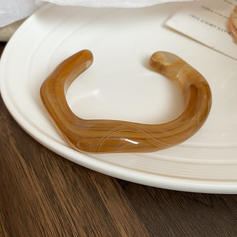 Acrylic Blooming Round Atmospheric Commute Minimalist Niche Bracelet