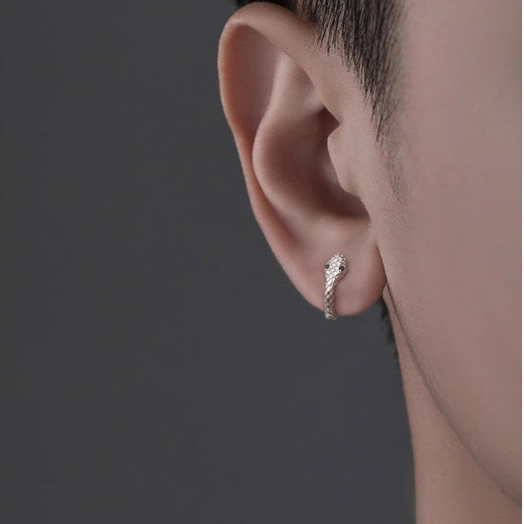 Men's Snake-shaped Single Korean Style Pseudo Pu Ear Clip