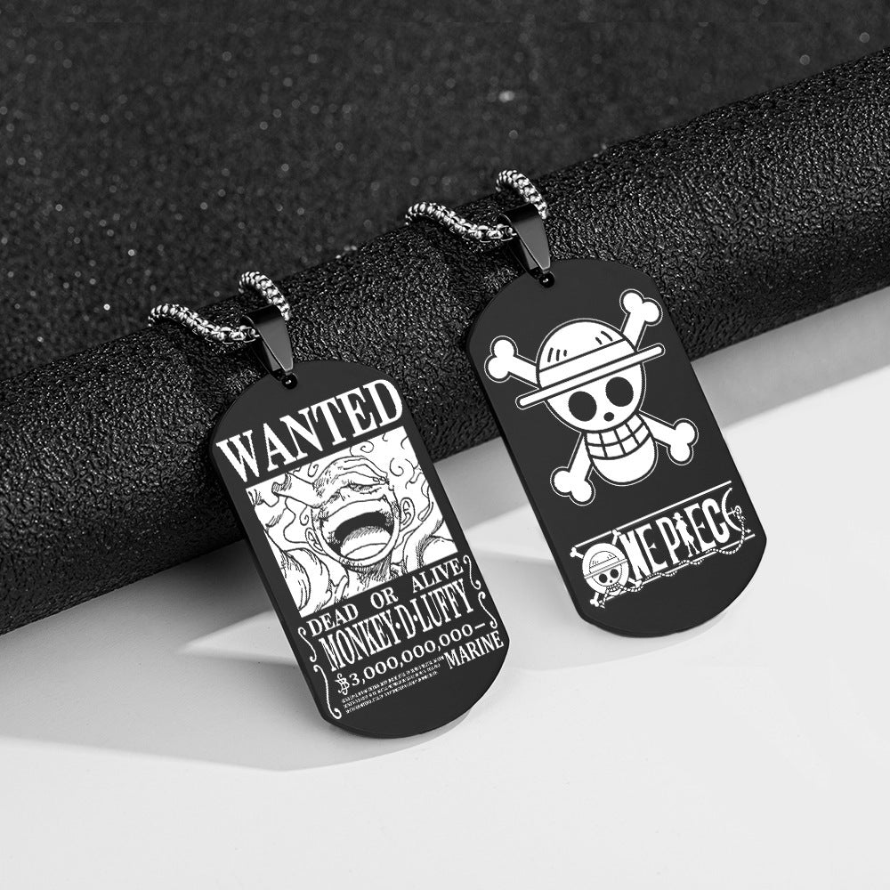 Wanted Order Dog Tag Lettering Sea King Necklaces