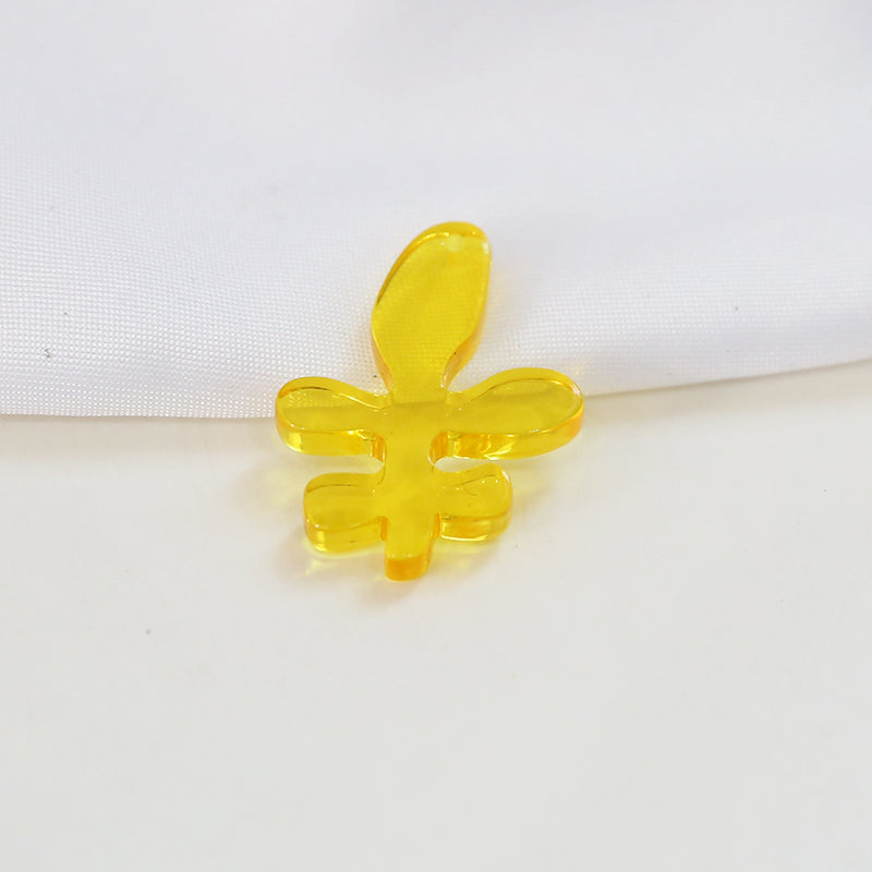 Illustration Line Tulip Flower Leaf Acrylic Handmade Earrings