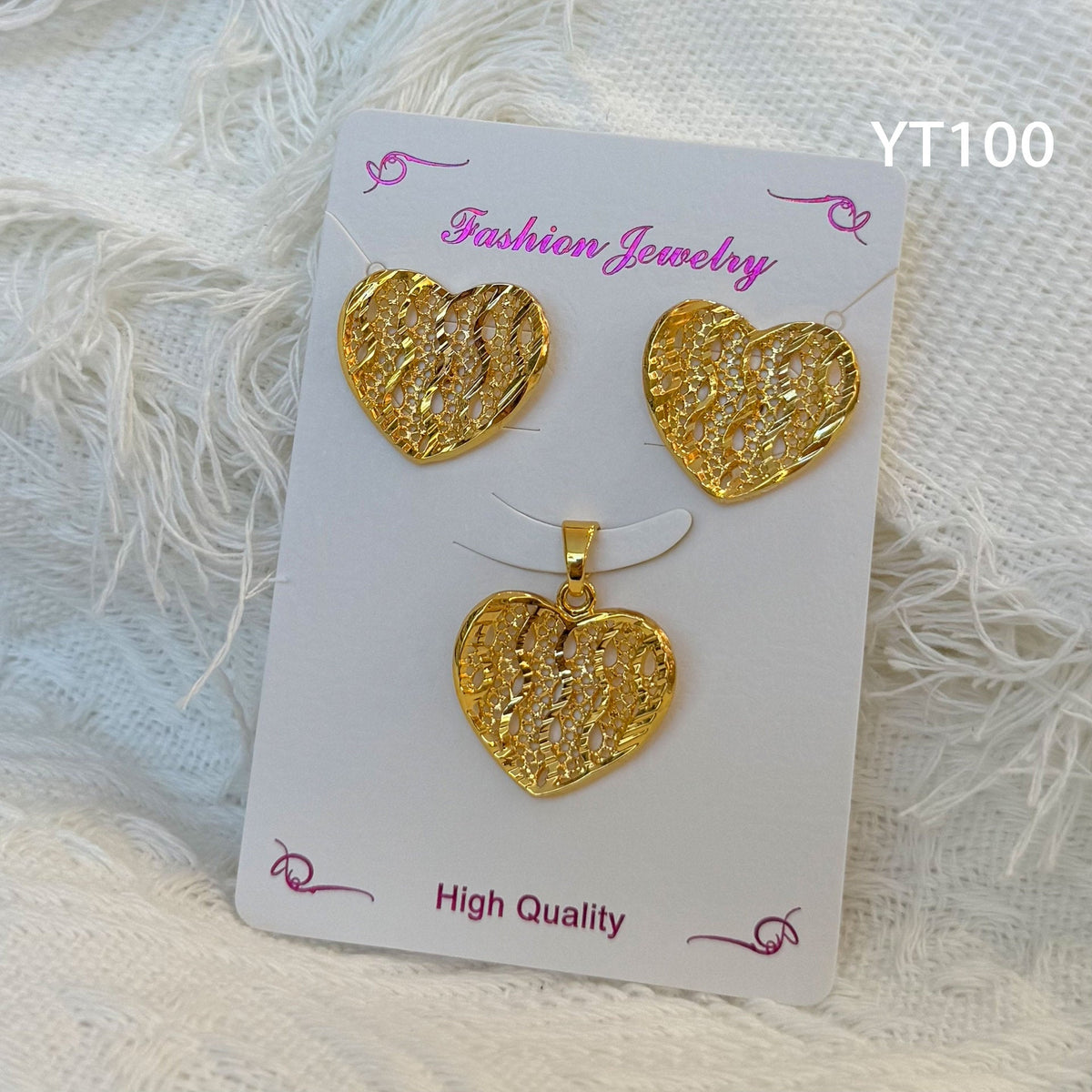 Niche Design Mild Luxury Retro Golden Versatile Jewelry Set