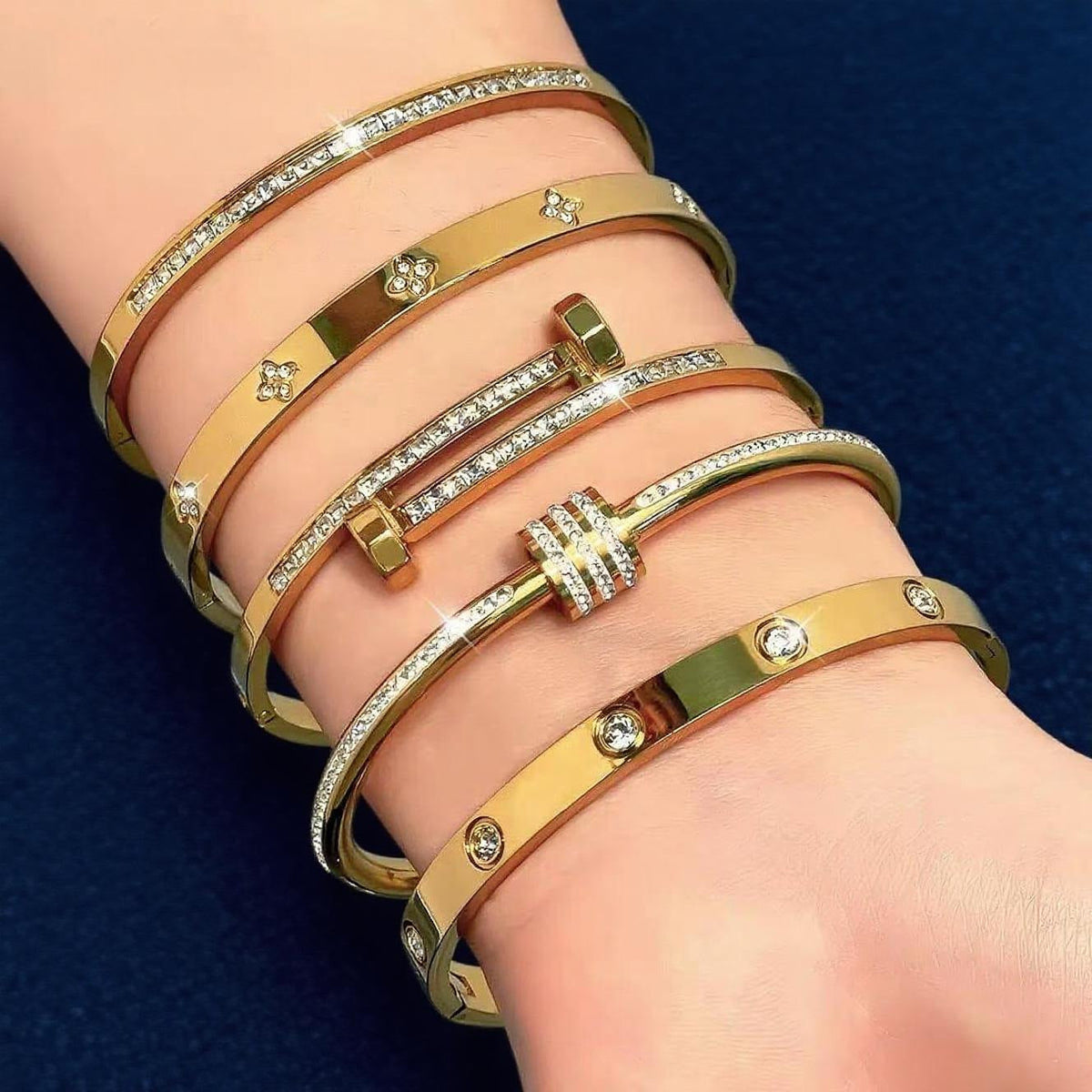 Steel Small Waist Light Luxury Stainless Female Niche Diamond Bracelets